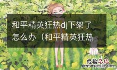 和平精英狂热dj特效怎么展示 和平精英狂热dj下架了怎么办