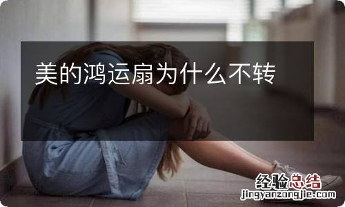 美的鸿运扇为什么不转