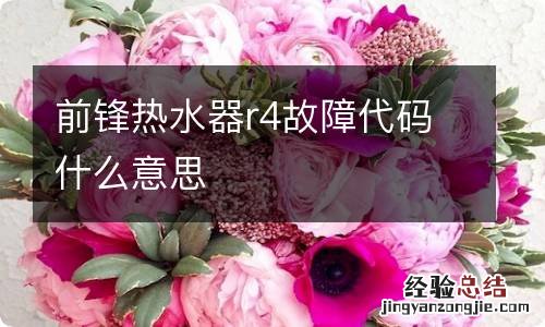 前锋热水器r4故障代码什么意思