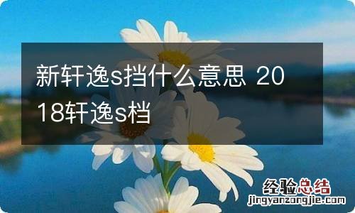 新轩逸s挡什么意思 2018轩逸s档