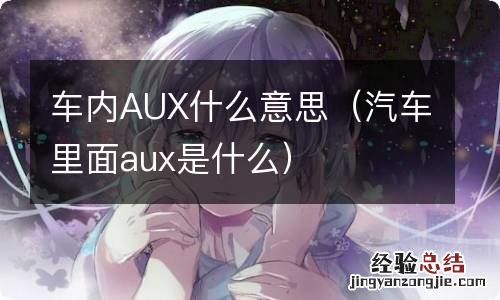 汽车里面aux是什么 车内AUX什么意思