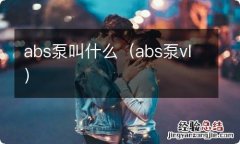 abs泵vl abs泵叫什么