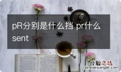 pR分别是什么挡 pr什么sent