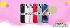 iphone13如何切换4g网络 ios16怎么切换4g网络