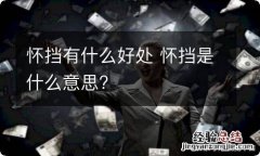 怀挡有什么好处 怀挡是什么意思?