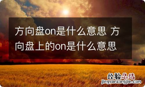 方向盘on是什么意思 方向盘上的on是什么意思