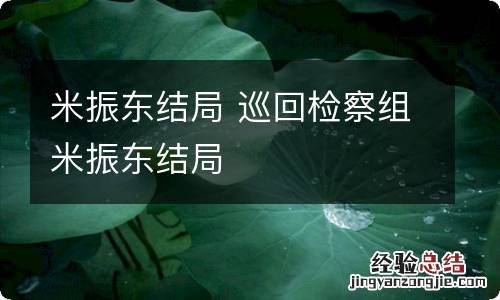 米振东结局 巡回检察组米振东结局