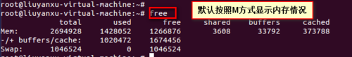 linux常用命令free linux下free命令如何使用