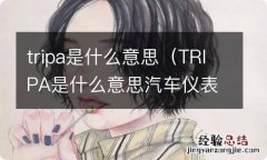 TRIPA是什么意思汽车仪表盘上 tripa是什么意思