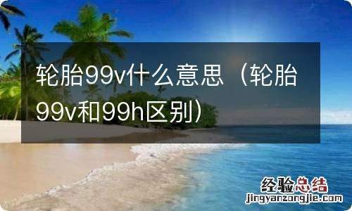 轮胎99v和99h区别 轮胎99v什么意思