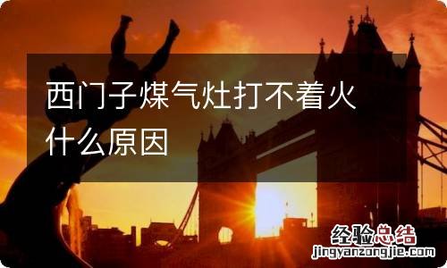 西门子煤气灶打不着火什么原因