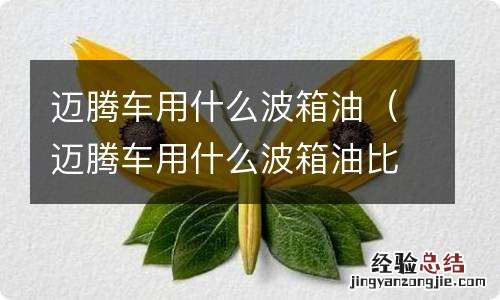 迈腾车用什么波箱油比较好 迈腾车用什么波箱油