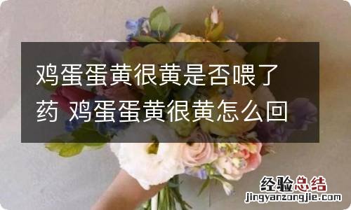 鸡蛋蛋黄很黄是否喂了药 鸡蛋蛋黄很黄怎么回事