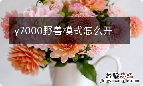 y7000野兽模式怎么开