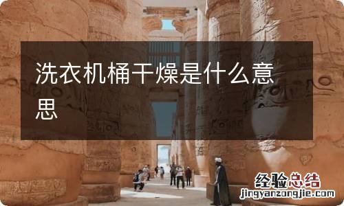 洗衣机桶干燥是什么意思