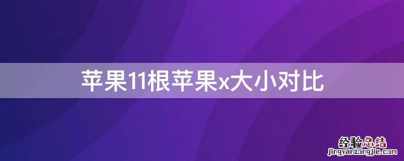 iPhone11根iPhonex大小对比 iphonex和11大小对比