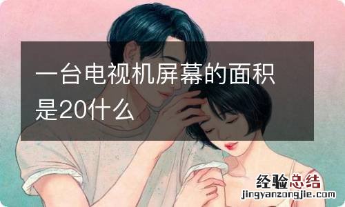 一台电视机屏幕的面积是20什么