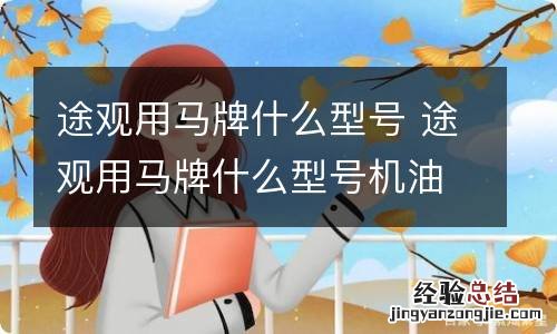 途观用马牌什么型号 途观用马牌什么型号机油好