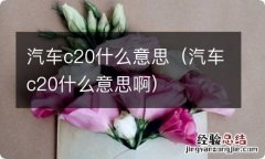 汽车c20什么意思啊 汽车c20什么意思