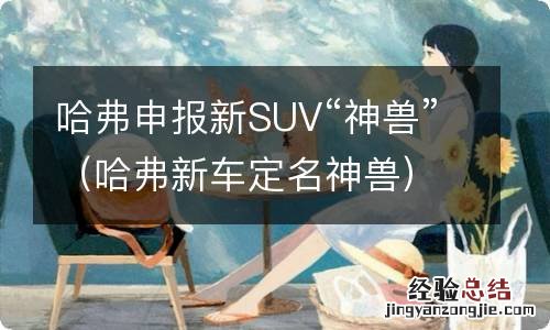 哈弗新车定名神兽 哈弗申报新SUV“神兽”