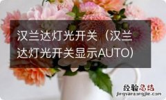 汉兰达灯光开关显示AUTO 汉兰达灯光开关