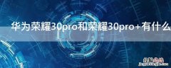 华为荣耀30pro和荣耀30pro+有什么区别