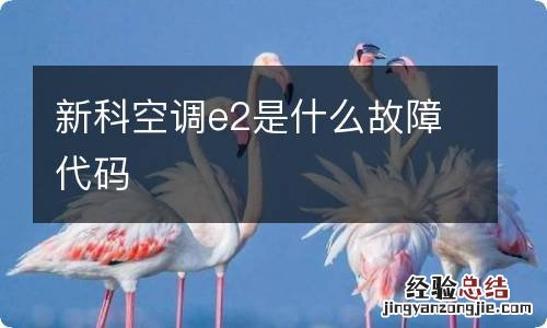 新科空调e2是什么故障代码