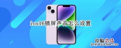 ios16锁屏声音怎么设置 ios14锁屏声音怎么设置