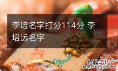 李培名字打分114分 李培远名字