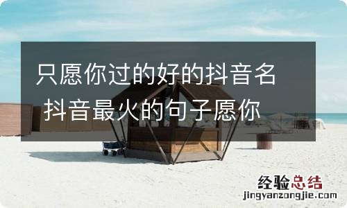 只愿你过的好的抖音名 抖音最火的句子愿你