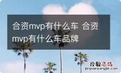 合资mvp有什么车 合资mvp有什么车品牌