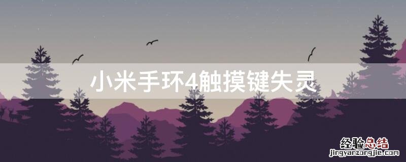 小米手环4触摸键失灵