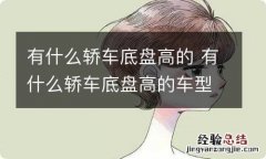 有什么轿车底盘高的 有什么轿车底盘高的车型