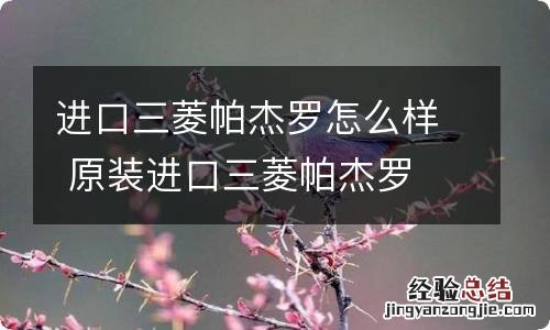 进口三菱帕杰罗怎么样 原装进口三菱帕杰罗