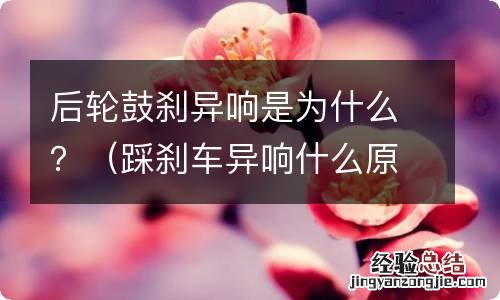 踩刹车异响什么原因 后轮鼓刹异响是为什么？