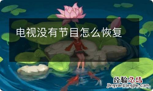 电视没有节目怎么恢复