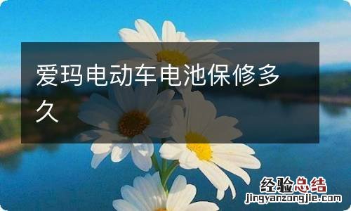 爱玛电动车电池保修多久