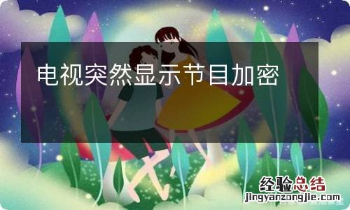 电视突然显示节目加密