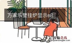 万家乐壁挂炉显示e8