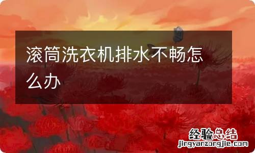 滚筒洗衣机排水不畅怎么办