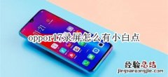 oppor17录屏怎么有小白点