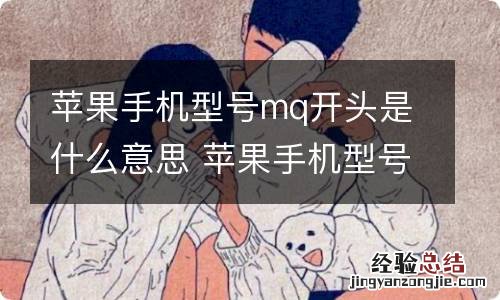 苹果手机型号mq开头是什么意思 苹果手机型号mq开头是啥意思