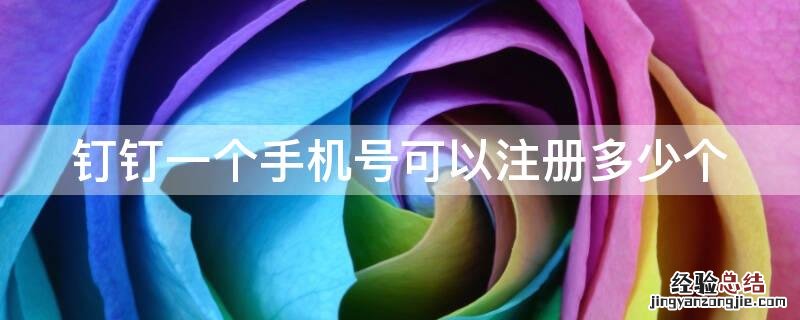 钉钉一个手机号可以注册多少个