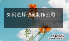 如何选择动画制作公司