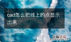 cad怎么把线上的点显示出来