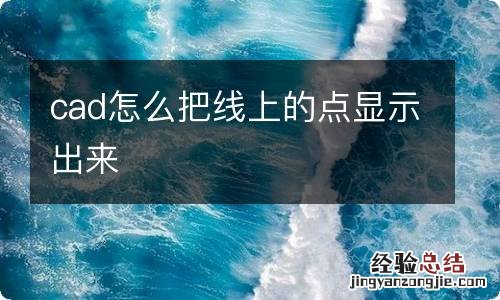 cad怎么把线上的点显示出来