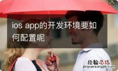 ios app的开发环境要如何配置呢