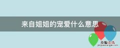 来自姐姐的宠溺 来自姐姐的宠爱什么意思