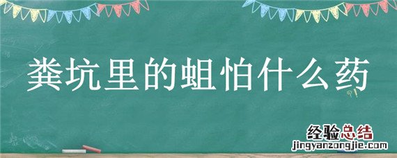 粪坑里的蛆怕什么药 粪坑里的蛆虫用什么药杀死