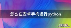 怎么在安卓手机运行JAVA程序 怎么在安卓手机运行python